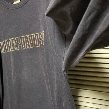 BMEB ロゴ Tシャツ 長袖 古着 紺色 ハーレー ダビッドソン 袖 プリント