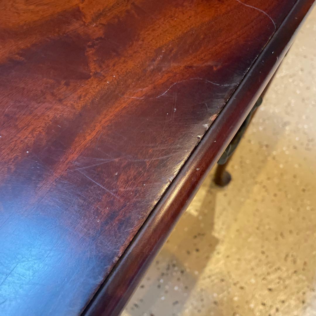 ダークウッド サイドテーブル 引き出し付き