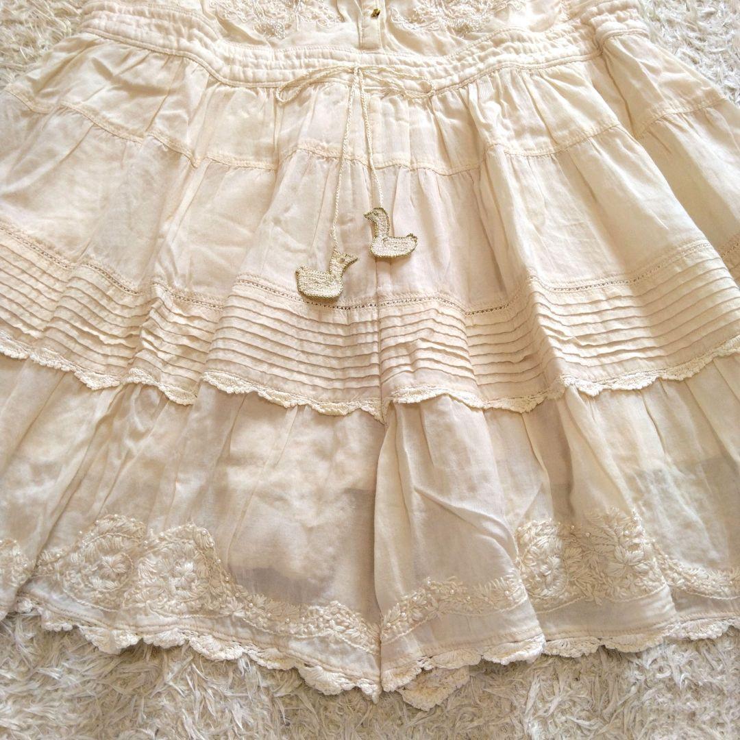 【タグ付き】フランシュリッペ シェリーラファム サロペット パールビーズ刺繍M