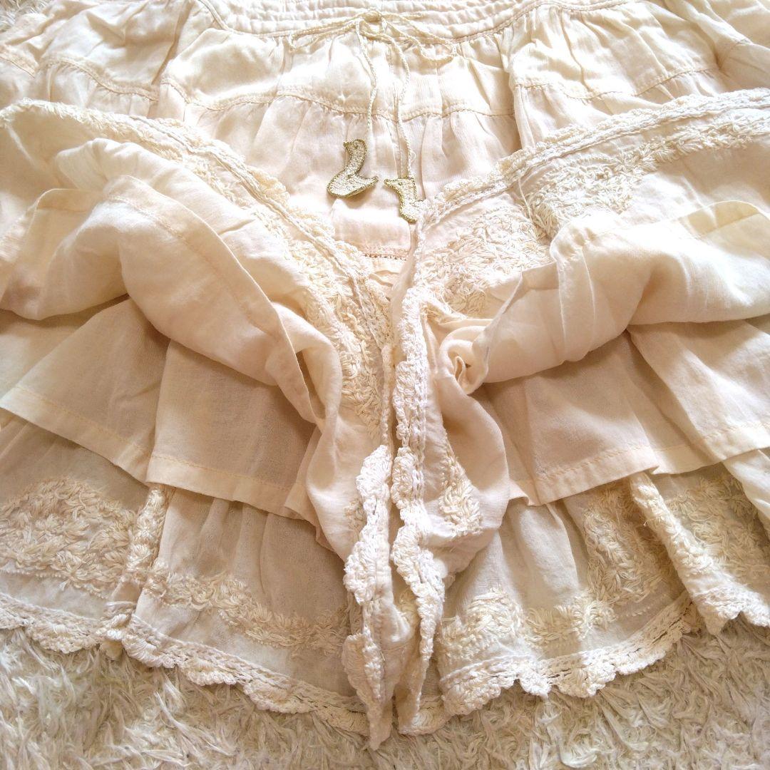 【タグ付き】フランシュリッペ シェリーラファム サロペット パールビーズ刺繍M