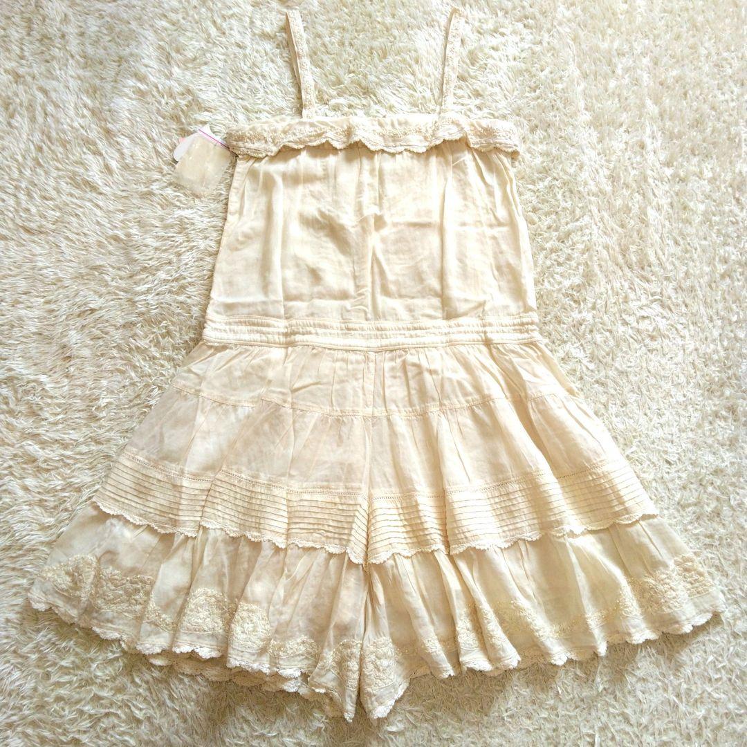 【タグ付き】フランシュリッペ シェリーラファム サロペット パールビーズ刺繍M