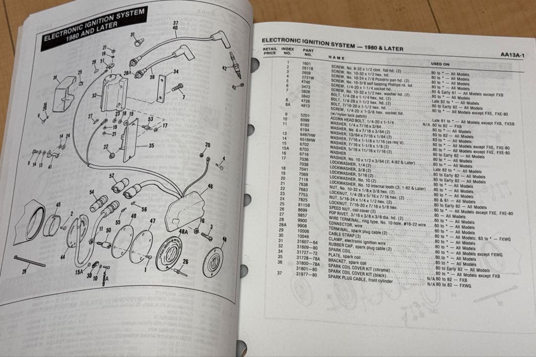 Harley-Davidson FX ⭐︎パーツカタログ ⭐︎1971-1984