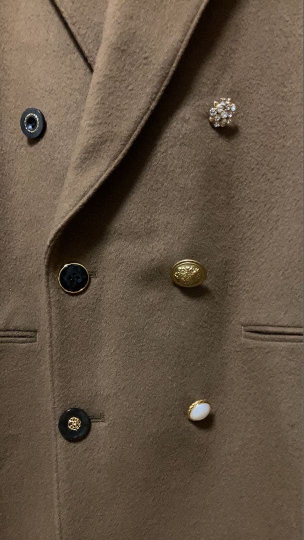 AMERI UND EMBELLISH PAPA JACKET Mサイズブラウン