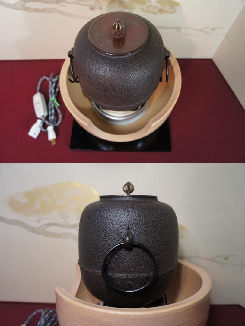 専用)御本風炉(道安型)電熱器 敷板 棗釜 釜鐶 送料込み