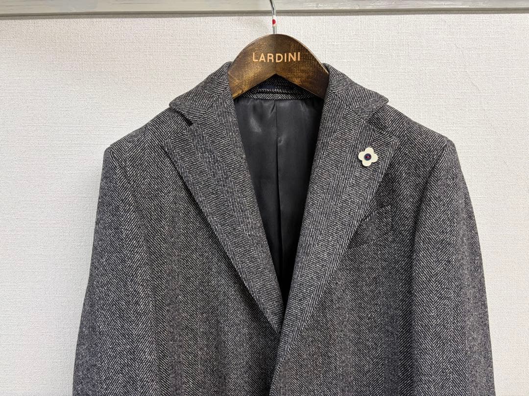 新品 LARDINI ラルディーニ チェスターコート グレー 44