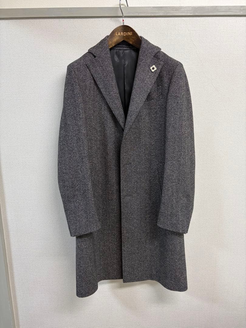 新品 LARDINI ラルディーニ チェスターコート グレー 44