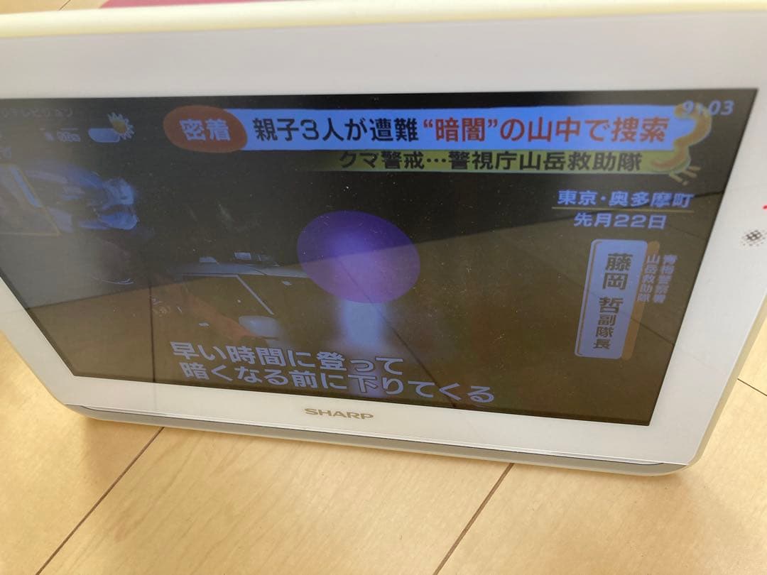 SHARP シャープ 12V型 ポータブル液晶テレビ 2T-C12AP-W 防水