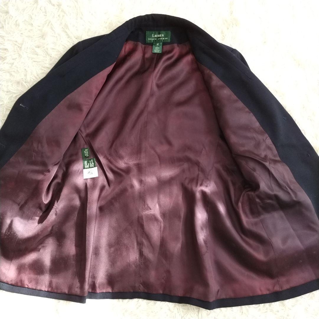 ローレンラルフローレン　紺ブレ　テーラードジャケット　金　ワッペン　大きいサイズ