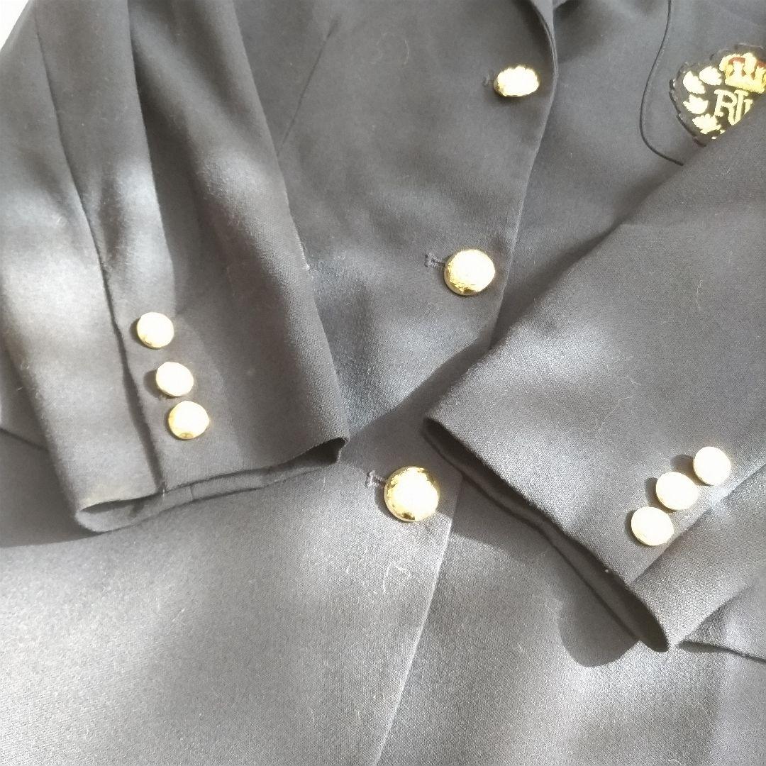 ローレンラルフローレン　紺ブレ　テーラードジャケット　金　ワッペン　大きいサイズ