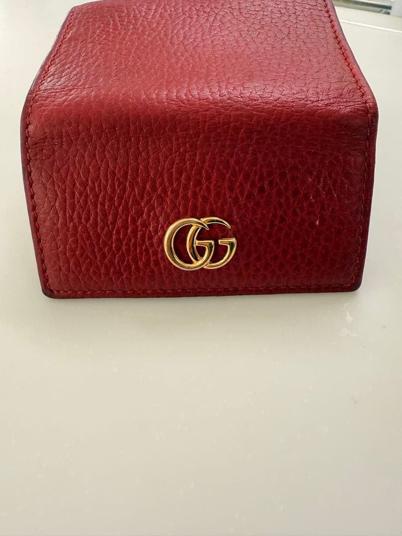 GUCCI バーガンディ レザー キーケース