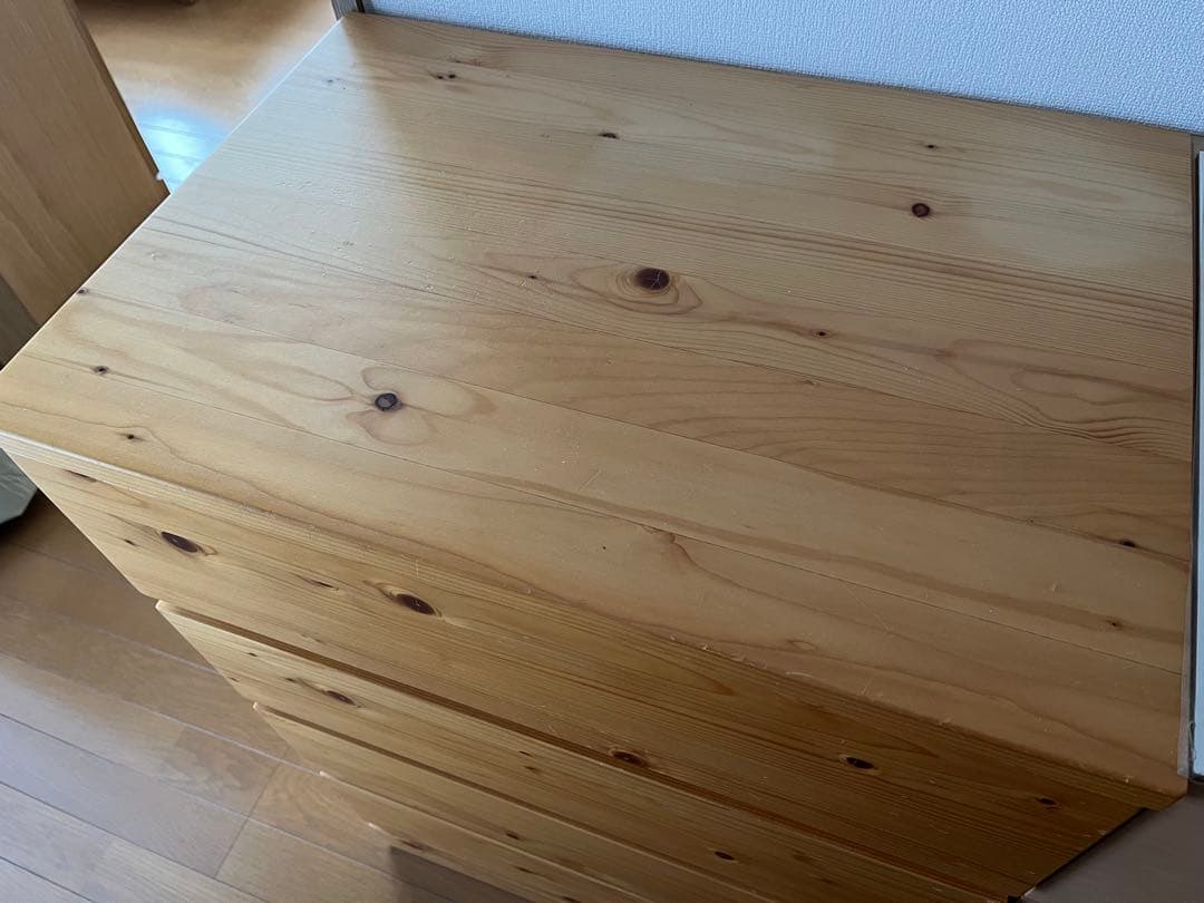 【　はるハル】無印良品 パイン材　チェスト4段 タンス