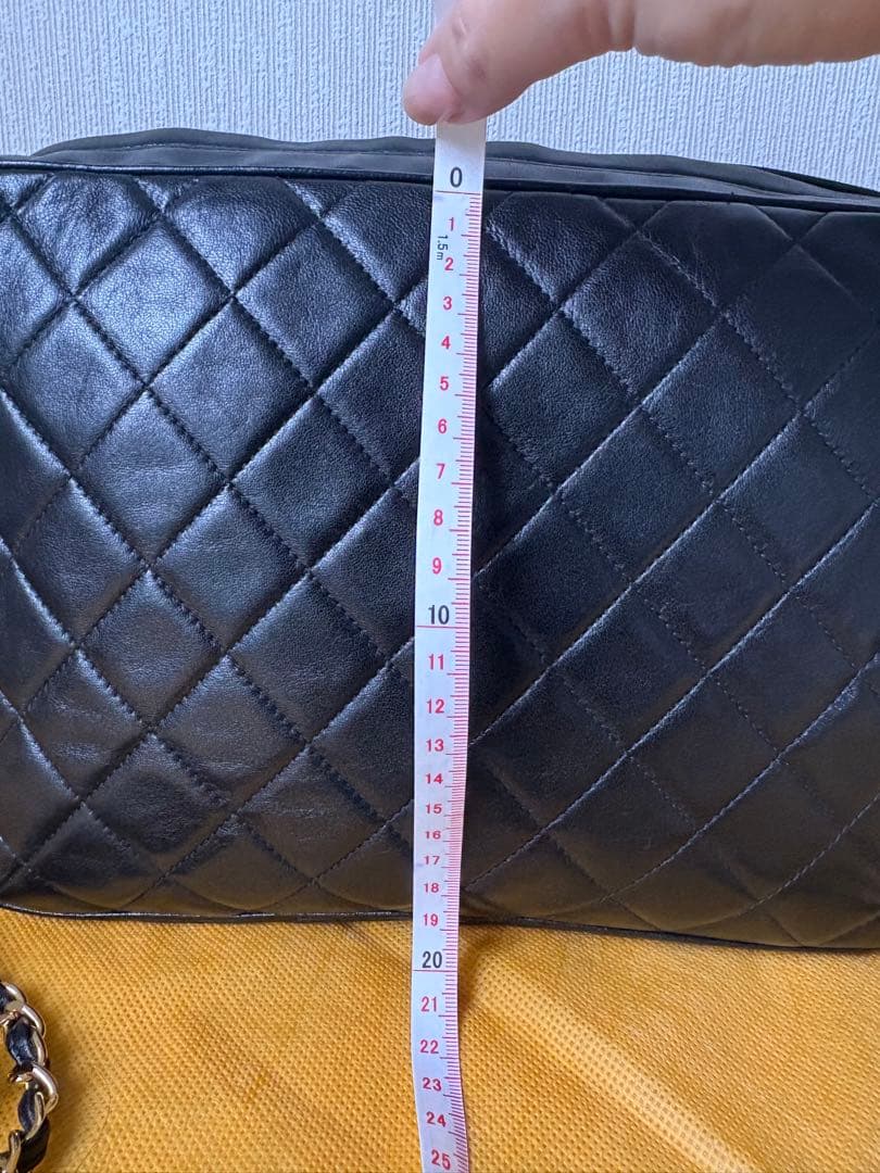 ヴィンテージCHANEL ブラック レザー ショルダーバッグ