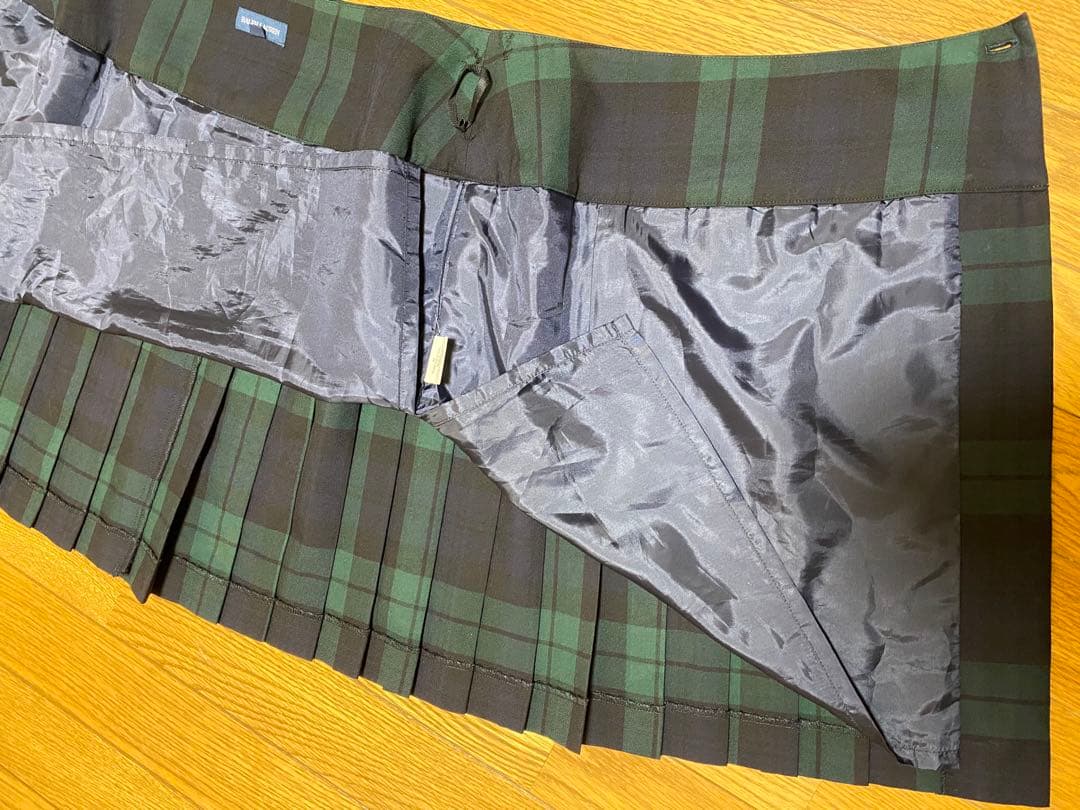 ラルフローレン 巻きスカート160cmプリーツスカートチェック柄スカート緑y2k