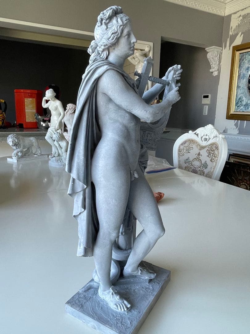 アポロン-光（太陽） 47cm, 音楽 詩の古代ギリシャ神像 彫刻 彫像