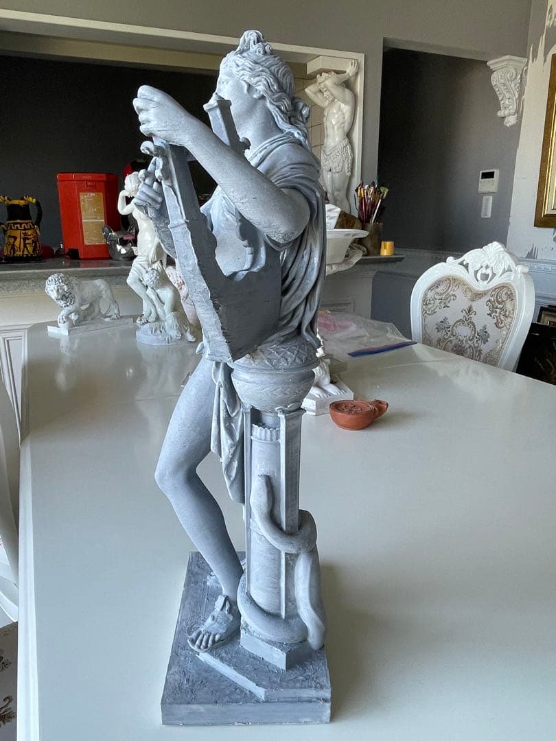 アポロン-光（太陽） 47cm, 音楽 詩の古代ギリシャ神像 彫刻 彫像