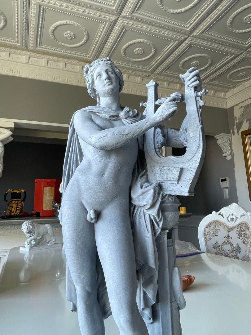 アポロン-光（太陽） 47cm, 音楽 詩の古代ギリシャ神像 彫刻 彫像