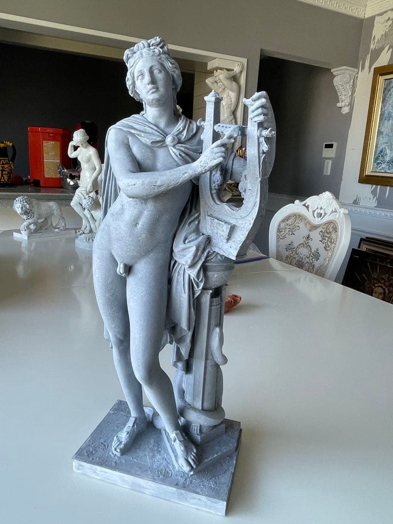 アポロン-光（太陽） 47cm, 音楽 詩の古代ギリシャ神像 彫刻 彫像