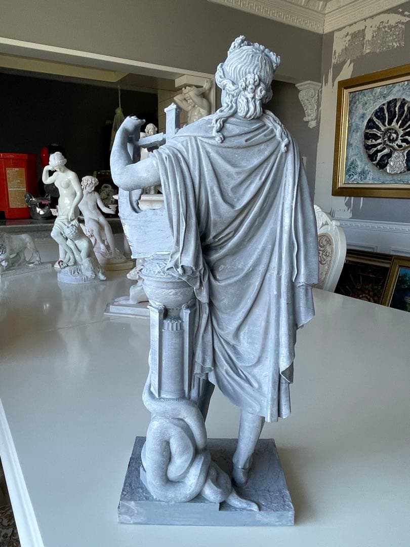 アポロン-光（太陽） 47cm, 音楽 詩の古代ギリシャ神像 彫刻 彫像