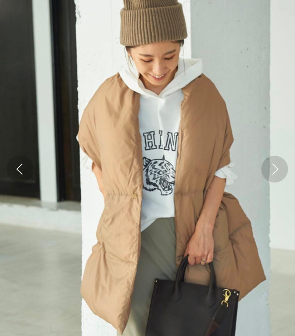 plage ダウンストール ベージュ