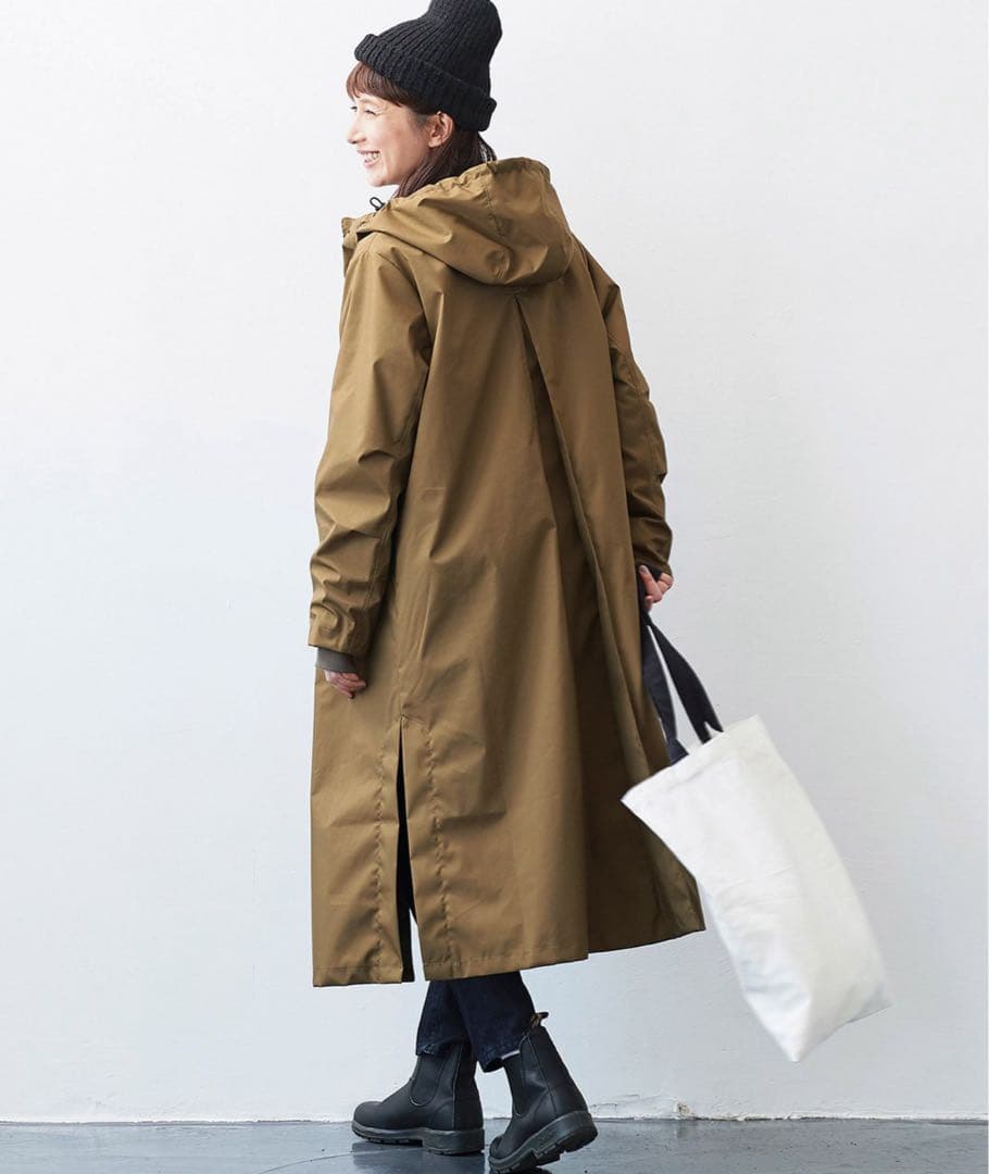 SUNNY CLOUDS 一枚仕立てのシュッとしたフード コート ロングコート