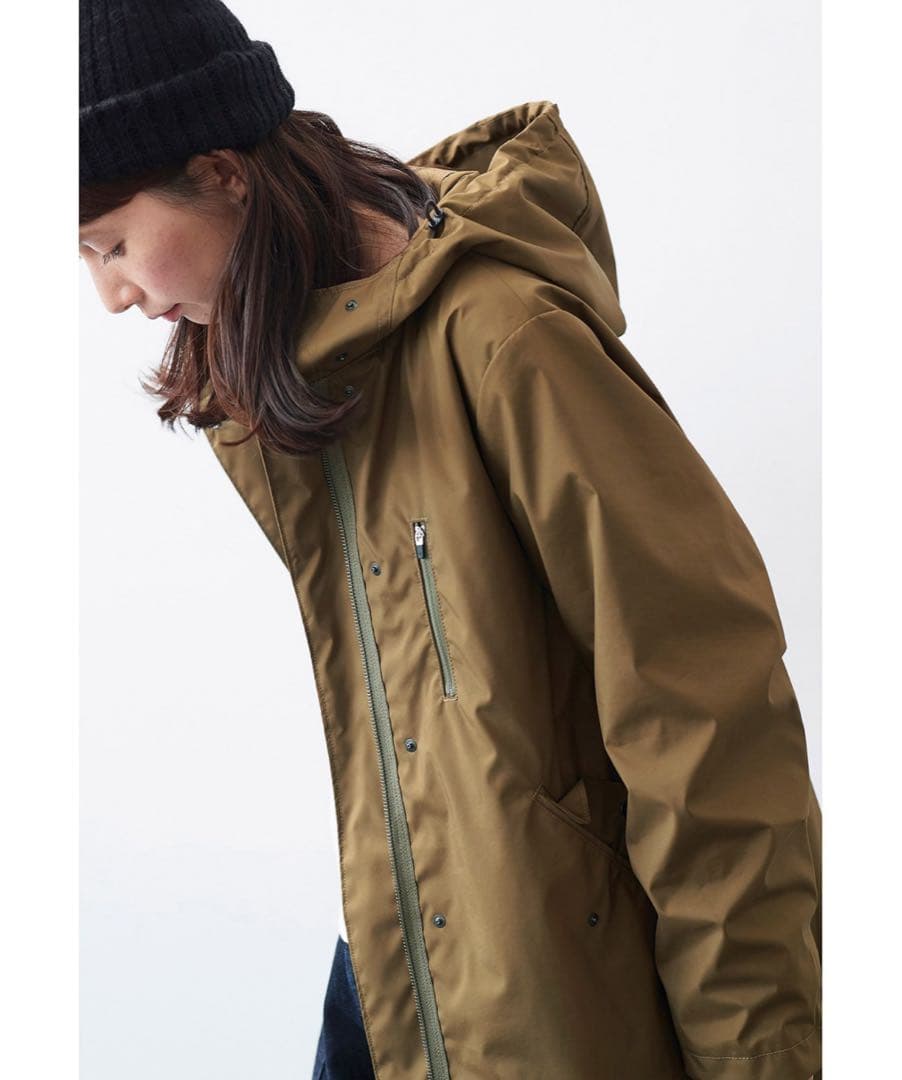 SUNNY CLOUDS 一枚仕立てのシュッとしたフード コート ロングコート