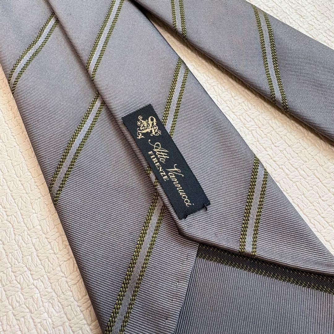 【極美品】Atto Vannucci/アット ヴァンヌッチ ストライプ ネクタイ