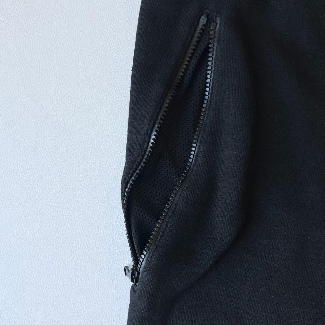 3219【美品】TFW49 ストレッチパンツ　チャックポケットスウェット　M 黒