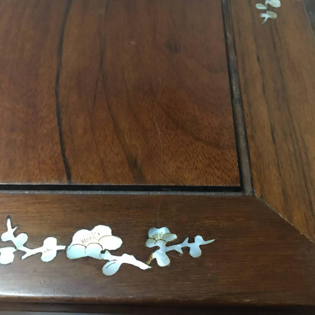 唐木 花梨 螺鈿細工 薬棚 薬箪笥 収納棚 棚 小物入れ 古道具 和家具