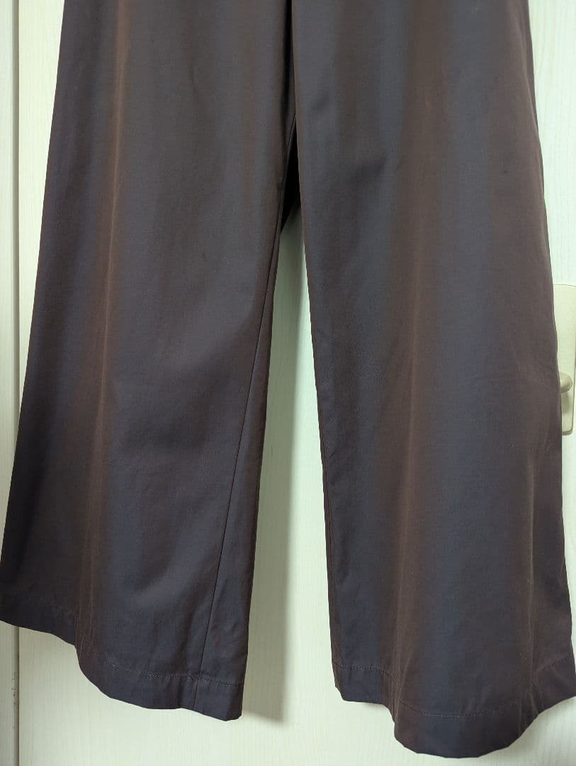 メゾンスペシャル 120/2/2 ギャバジンバギーワイドパンツ 1 チャコール
