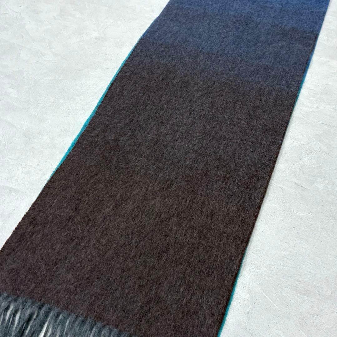 美品 定番 ポールスミス グラデーション カシミヤマフラー イギリス製
