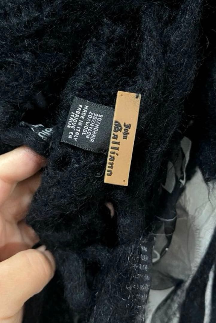 美品　John Galliano ジョン　ガリアーノ　モヘアウール　マフラー