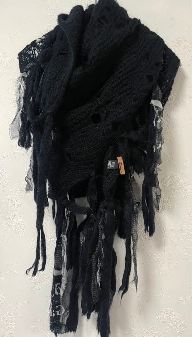 美品　John Galliano ジョン　ガリアーノ　モヘアウール　マフラー