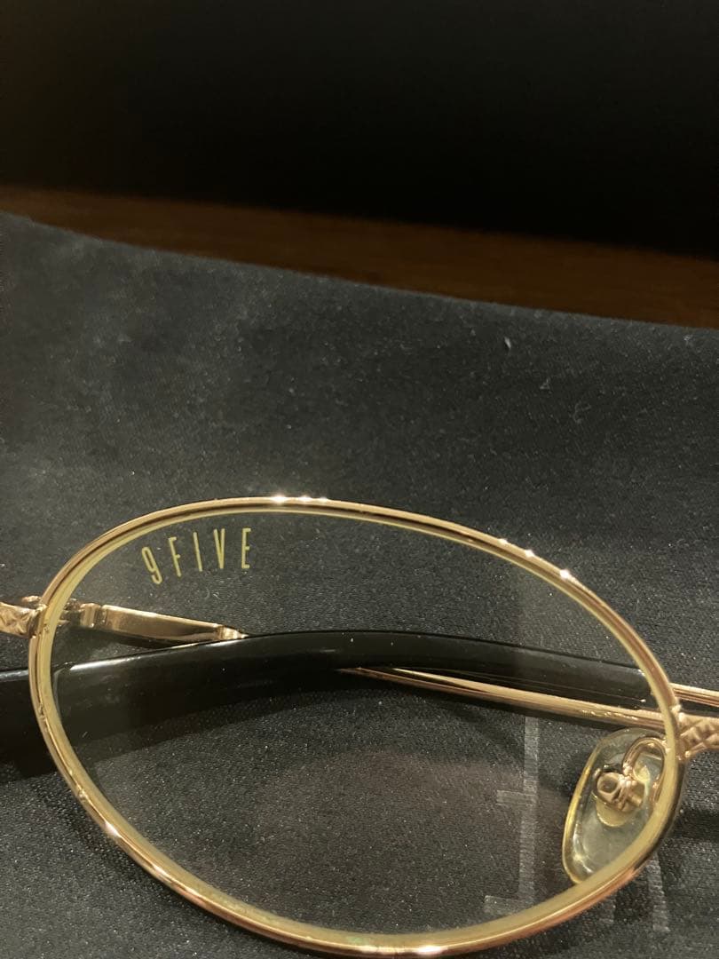 9FIVE ゴールドオーバルサングラス