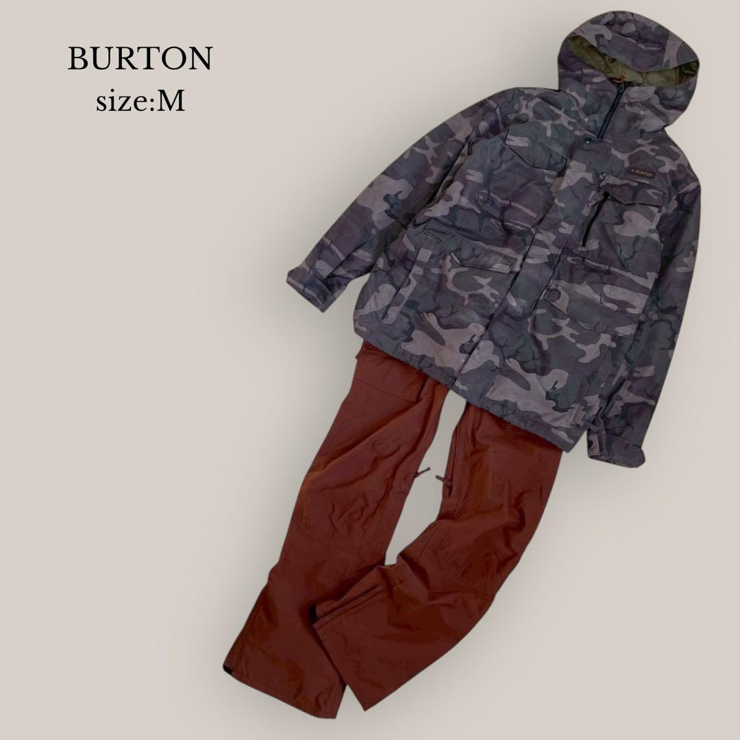 バートンBURTONスノーボドウェア　スノボ　メンズ　上下セット　カモフラ