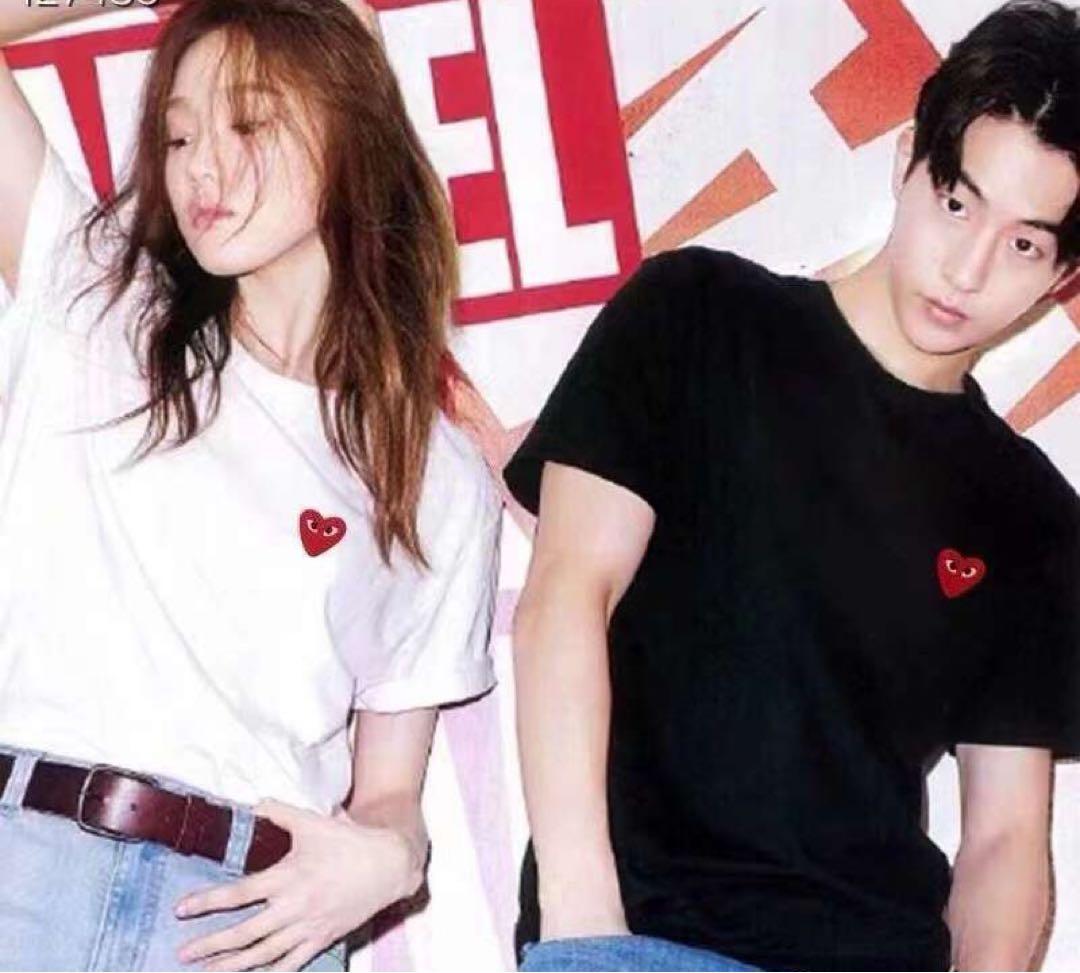 【新品】プレイコムデギャルソン Tシャツ メンズ Lサイズ黒 赤ハート