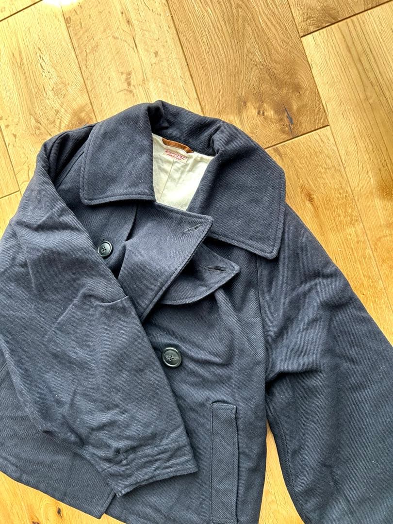 キャピタル　ネイビー コットン混紡 テーラードジャケット