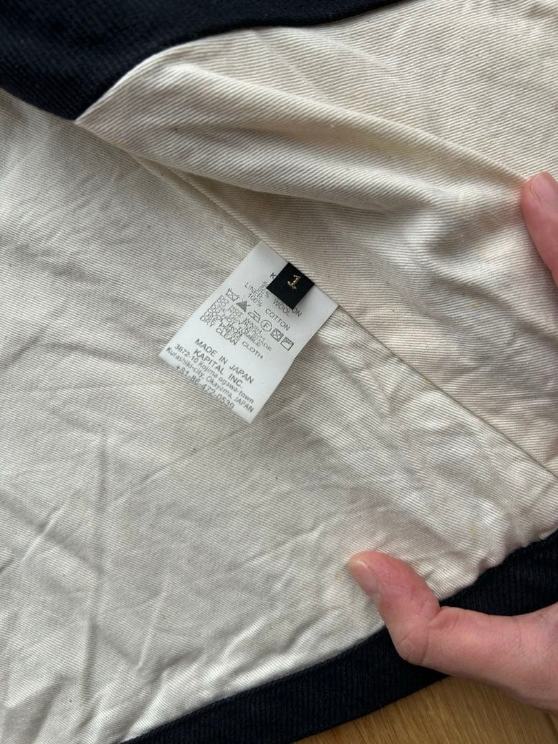 キャピタル　ネイビー コットン混紡 テーラードジャケット