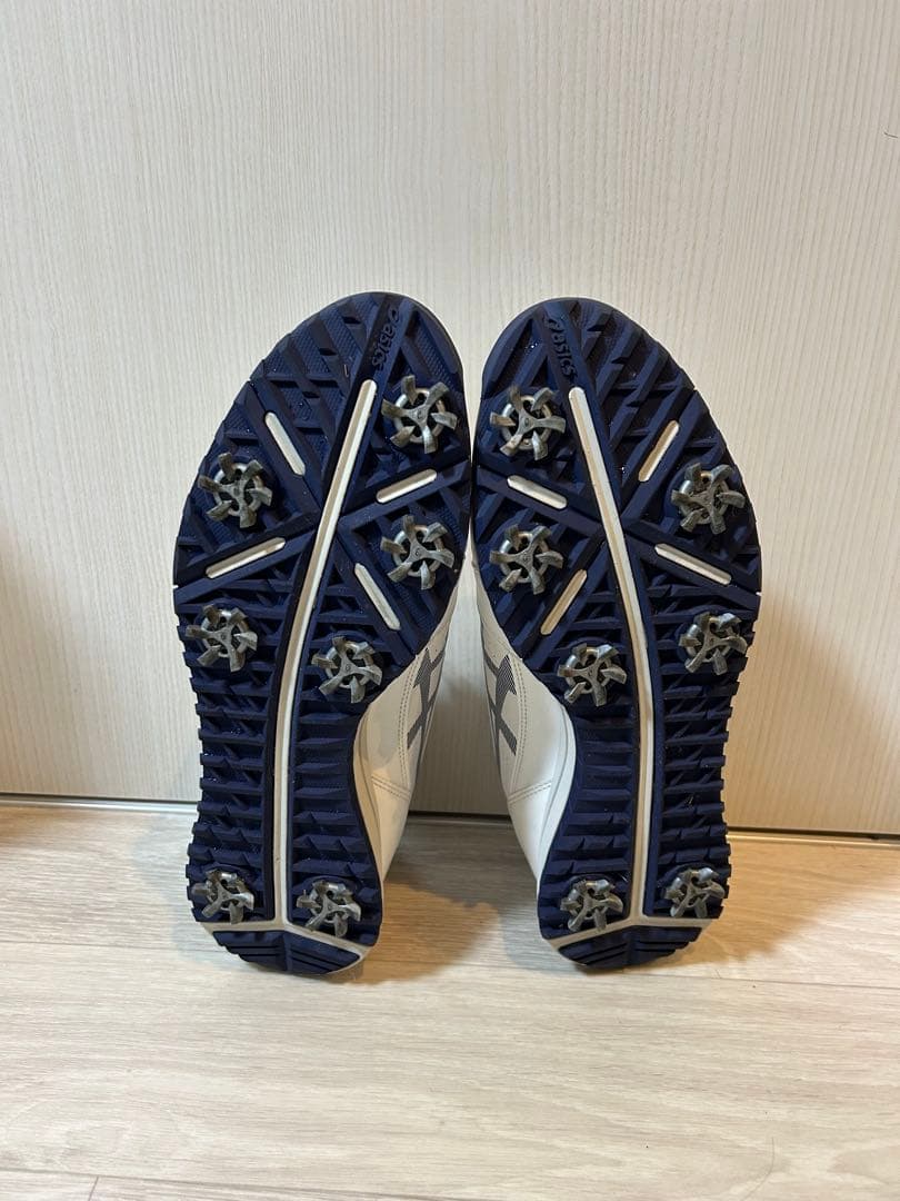 asics ゴルフシューズ ホワイト/ネイビー