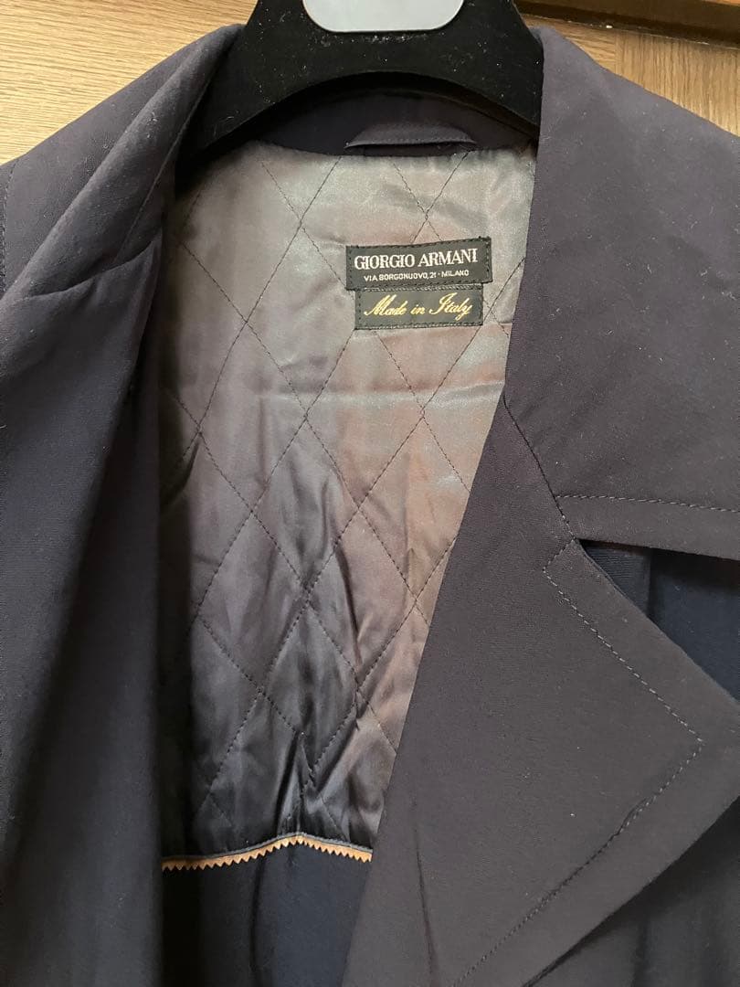 80s giorgio armani ウールロングコート　90s