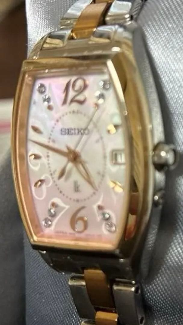 SEIKOルキア SSVW124 腕時計 電波ソーラー文字盤シェルピンク限定品