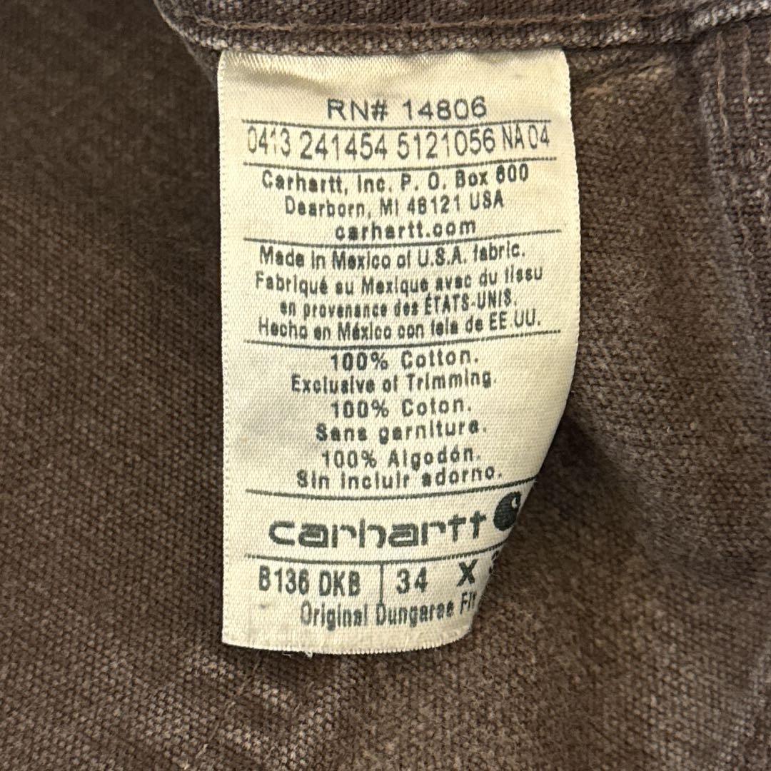 な*ぎ様 カーハート B136 ダブルニー ペインターパンツ ボロ 34×34
