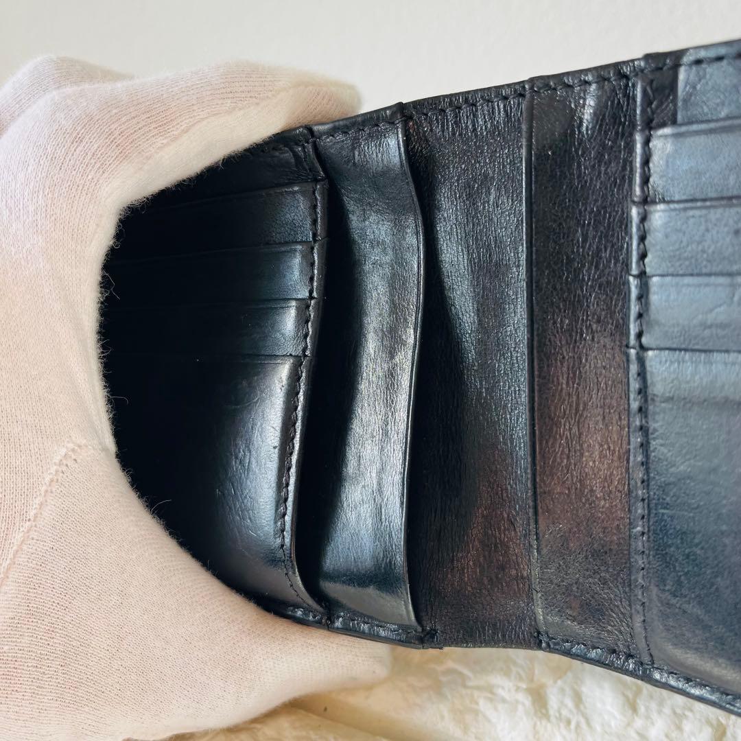 Madison Margiela マルジェラ　折りたたみ財布　黒　レザー