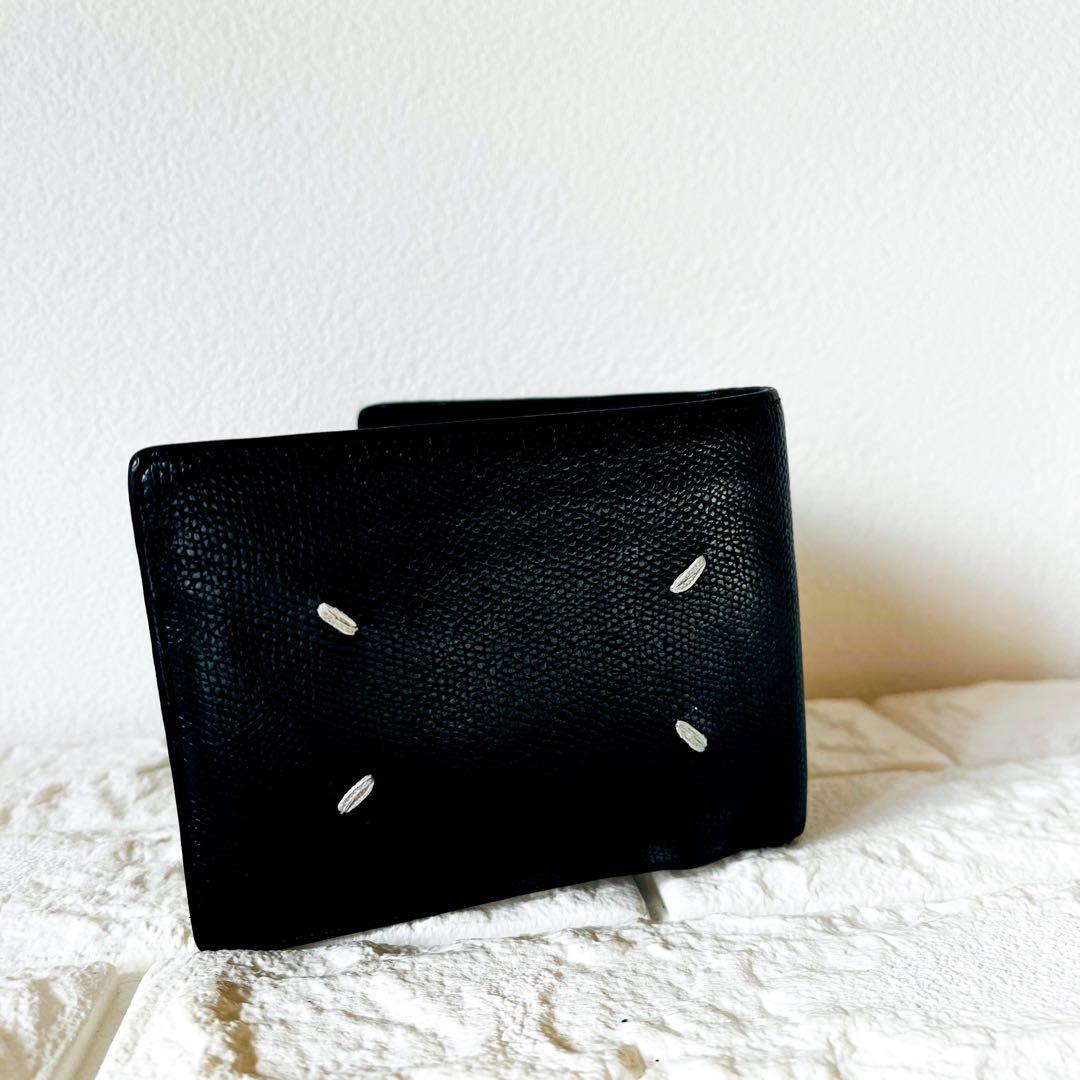 Madison Margiela マルジェラ　折りたたみ財布　黒　レザー