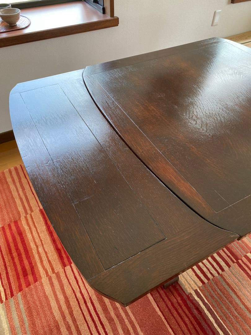 英国アンティーク　伸長式　ドローリーフテーブル　イギリス製　ダイニングテーブル