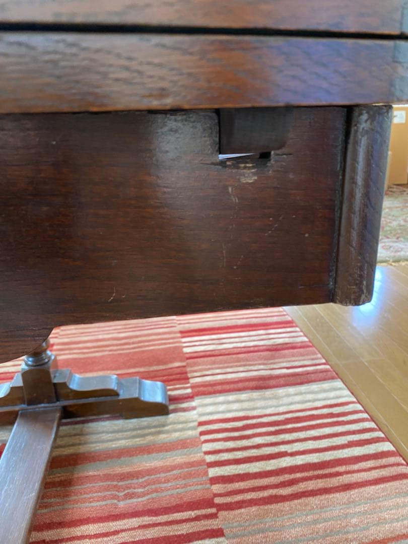 英国アンティーク　伸長式　ドローリーフテーブル　イギリス製　ダイニングテーブル