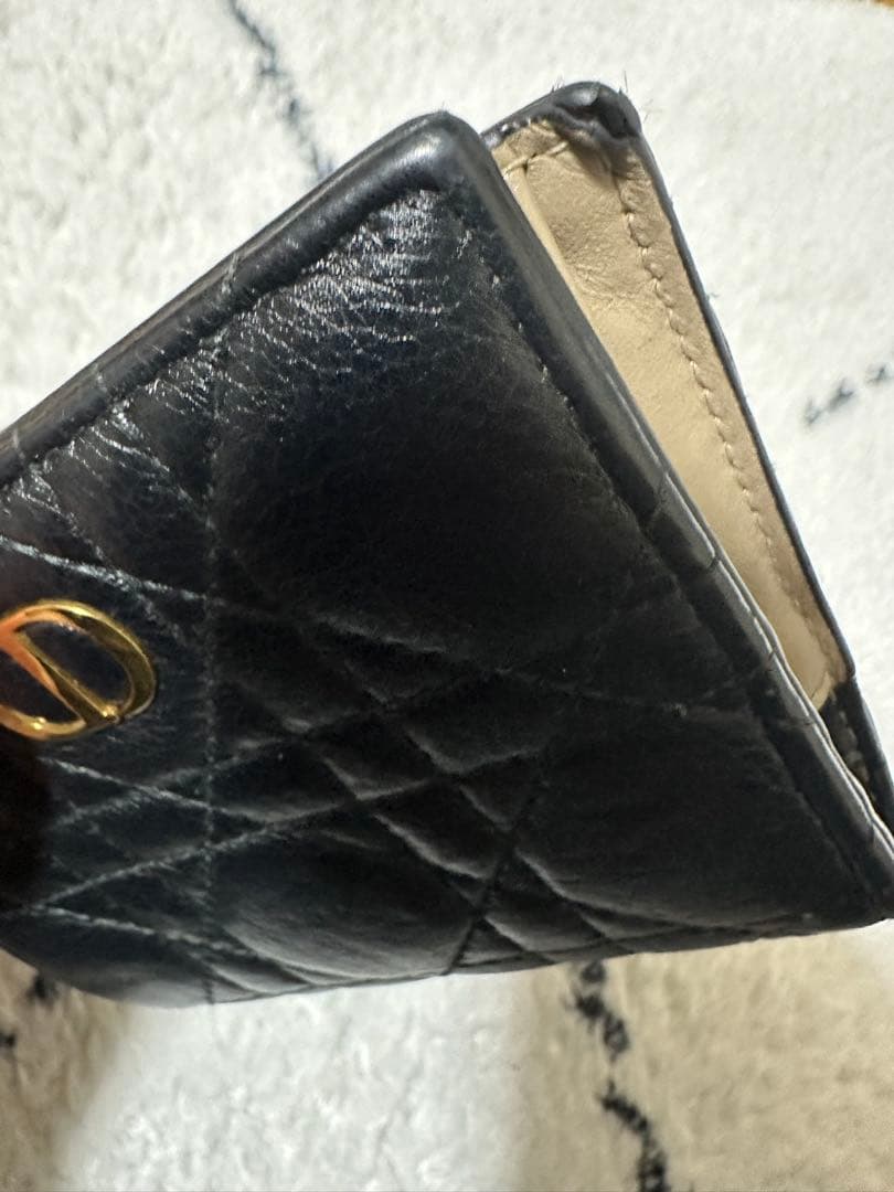 【タ】Christian Dior 二つ折り財布 ブラック