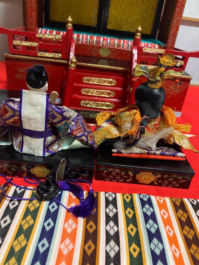 まこちゃん‼️希少❶【木製雛御殿】②【芥子雛】親王・内親王・十三人小ぶり