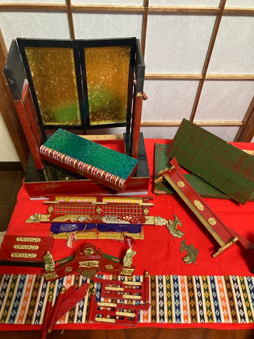 まこちゃん‼️希少❶【木製雛御殿】②【芥子雛】親王・内親王・十三人小ぶり