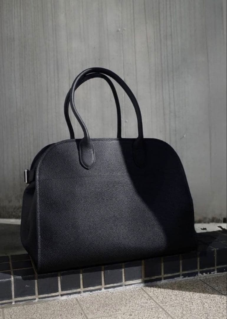 美品 gypsohila　ベルトボストンバッグ ラージ L ブラック　牛革