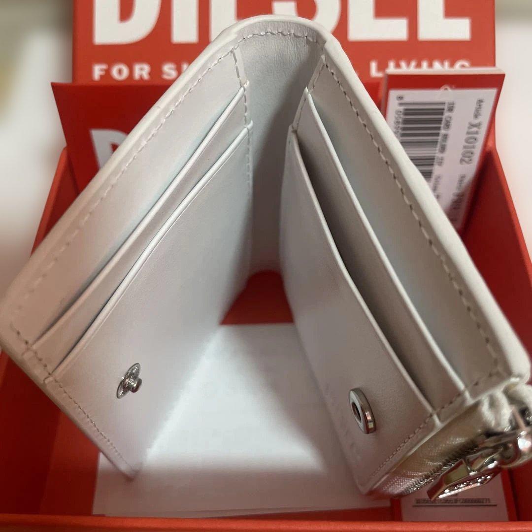 新品 DIESEL ホワイト 二つ折り 財布 カードケース ケース